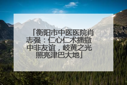 衡阳市中医医院肖志强：仁心仁术播撒中非友谊，岐黄之光照亮津巴大地
