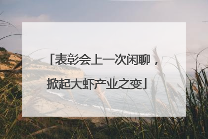 表彰会上一次闲聊，掀起大虾产业之变
