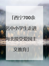 西宁700余名中小学生走进海北接受爱国主义教育