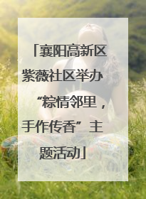 襄阳高新区紫薇社区举办“粽情邻里，手作传香”主题活动