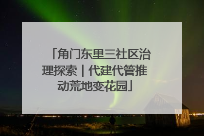 角门东里三社区治理探索｜代建代管推动荒地变花园