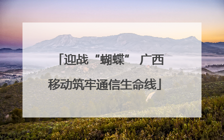 迎战“蝴蝶” 广西移动筑牢通信生命线