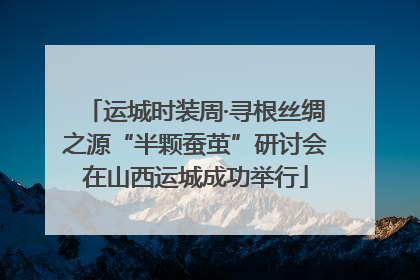 运城时装周·寻根丝绸之源“半颗蚕茧”研讨会在山西运城成功举行