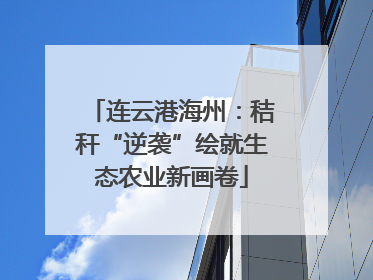 连云港海州：秸秆“逆袭”绘就生态农业新画卷