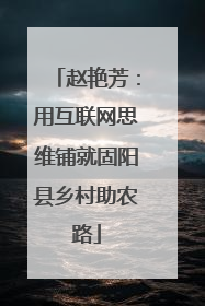 赵艳芳：用互联网思维铺就固阳县乡村助农路