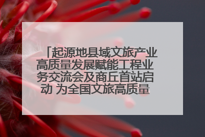 起源地县域文旅产业高质量发展赋能工程业务交流会及商丘首站启动 为全国文旅高质量发展注入强劲动能