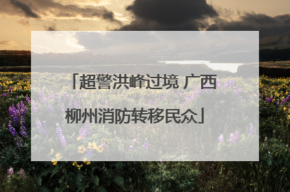 超警洪峰过境 广西柳州消防转移民众