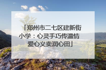 郑州市二七区建新街小学：心灵手巧传温情 爱心义卖润心田