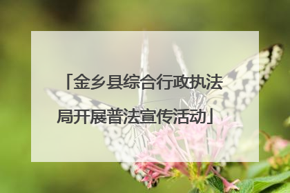 金乡县综合行政执法局开展普法宣传活动
