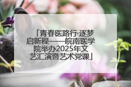 青春医路行·逐梦启新程——皖南医学院举办2025年文艺汇演暨艺术党课