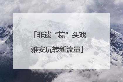 非遗“粽”头戏 雅安玩转新流量