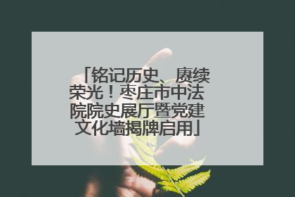 铭记历史、赓续荣光！枣庄市中法院院史展厅暨党建文化墙揭牌启用