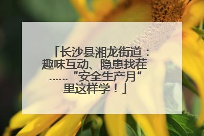 长沙县湘龙街道：趣味互动、隐患找茬……“安全生产月”里这样学！