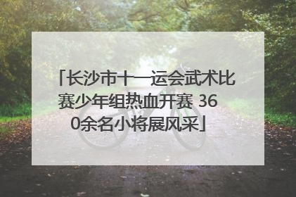 长沙市十一运会武术比赛少年组热血开赛 360余名小将展风采