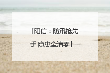 阳信：防汛抢先手 隐患全清零