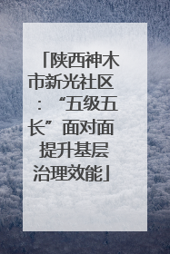 陕西神木市新光社区：“五级五长”面对面 提升基层治理效能