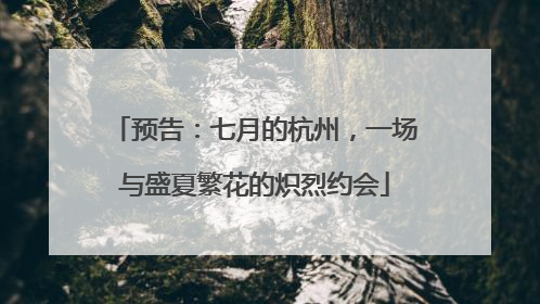 预告：七月的杭州，一场与盛夏繁花的炽烈约会