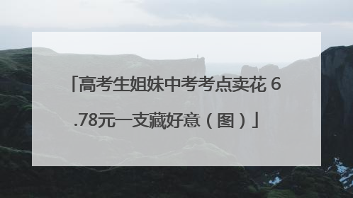 高考生姐妹中考考点卖花 6.78元一支藏好意（图）