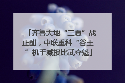 齐鲁大地“三夏”战正酣，中联重科“谷王”机手减损比武夺魁