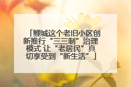 鲤城这个老旧小区创新推行“三三制”治理模式 让“老居民”真切享受到“新生活”