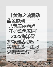 黄海之滨涌动蓝色浪潮——“共筑美丽海湾 守护蓝色家园”2025海洋保护净滩活动暨“美丽江苏—江河湖海青蓝行”海洋篇在连云港举行