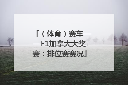 （体育）赛车——F1加拿大大奖赛：排位赛赛况