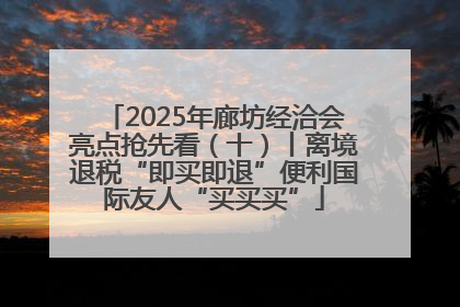 2025年廊坊经洽会亮点抢先看（十）丨离境退税“即买即退”便利国际友人“买买买”