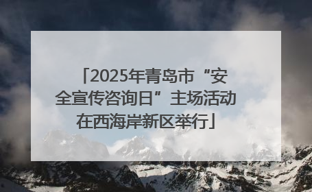 2025年青岛市“安全宣传咨询日”主场活动在西海岸新区举行