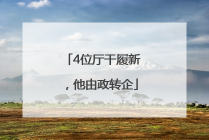 4位厅干履新，他由政转企
