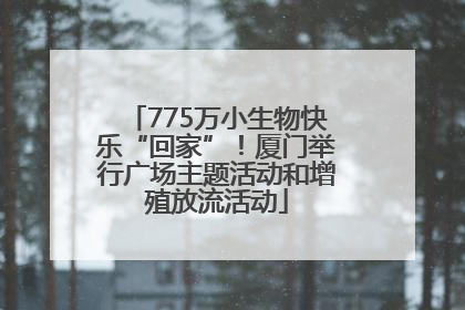 775万小生物快乐“回家”！厦门举行广场主题活动和增殖放流活动