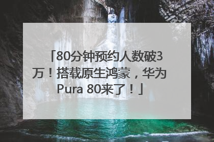 80分钟预约人数破3万！搭载原生鸿蒙，华为Pura 80来了！