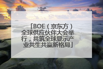 BOE（京东方）全球供应伙伴大会举行，共筑全球显示产业共生共赢新格局
