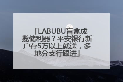 LABUBU盲盒成揽储利器？平安银行新户存5万以上就送，多地分支行跟进